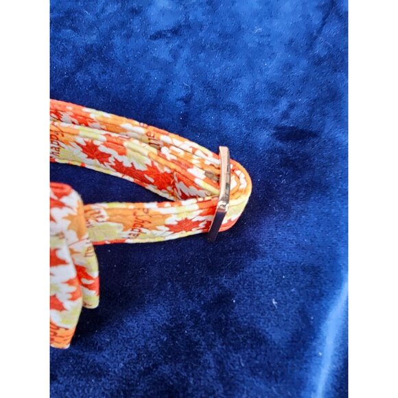 Dog BowTie Collar Classic Maple Leaf Pattern Adjustable Comfortable Collar Large - Picture 4 of 10